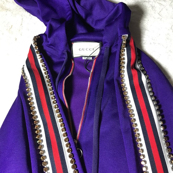 Gucci Tech-Jersey Dress Swarovski Embellishing - Picture 2 of 11